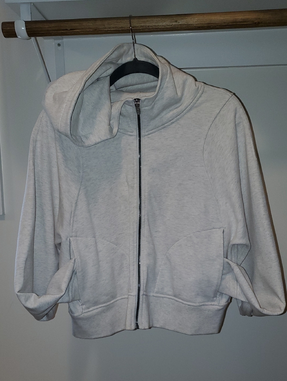 Lululemon NWOT Scuba Oversized Full Zip Light Heather Gray Hooded Jacket Size 6